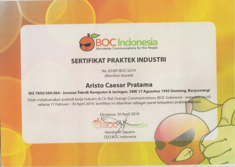 Sertifikasi ini merupakan hasil dari penyelesaian yang sukses dari pekerjaan lapangan.