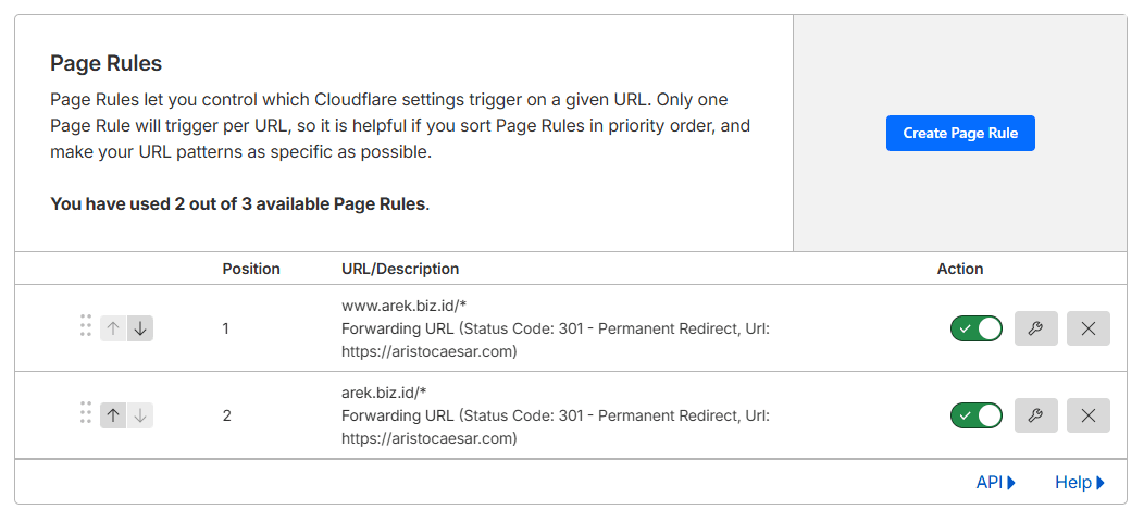 Redirect URL di Cloudflare Menggunakan Page Rules