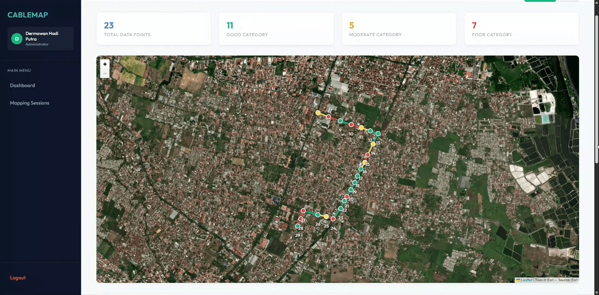 CableMap - Piecewise Linear Land Evaluation for Underground Cable Routing
